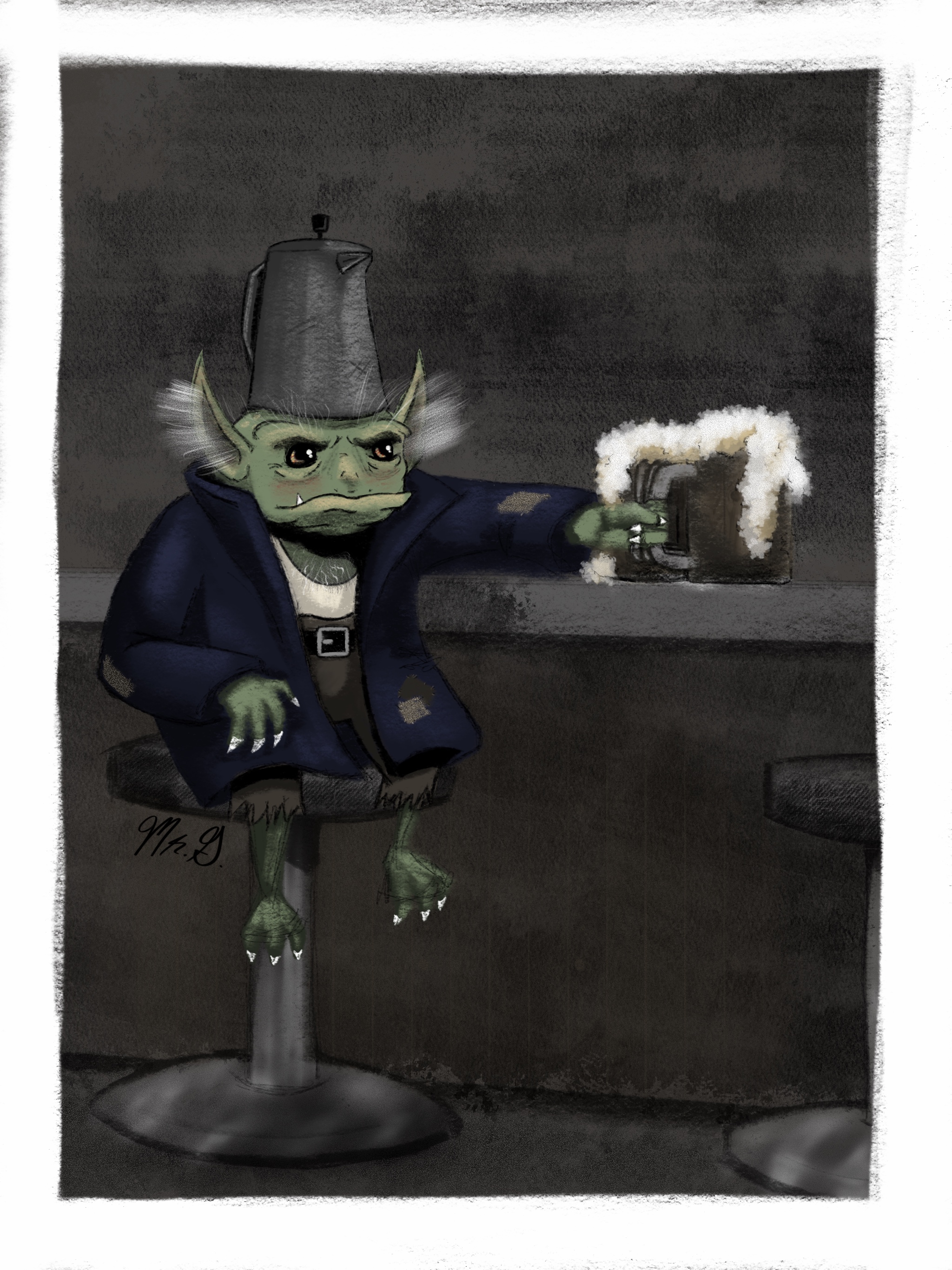 Gristle, the Ornery Goblin NPC