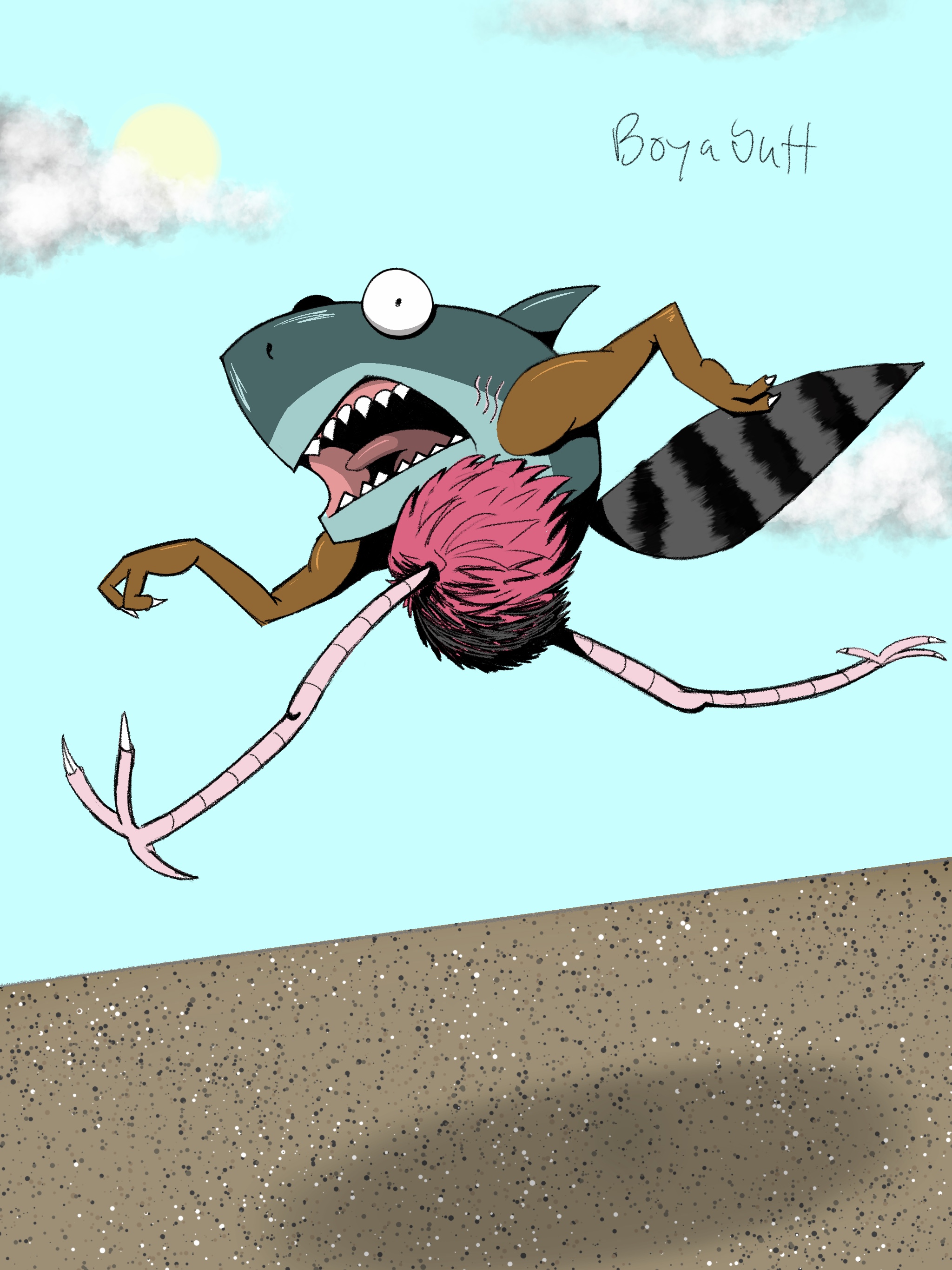 Shark Velociraptor Flamingo