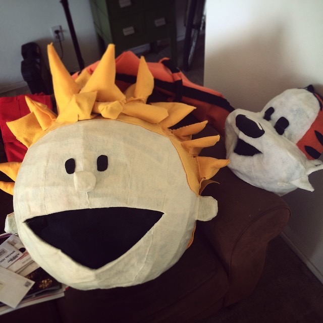 Calvin and Hobbes Masks